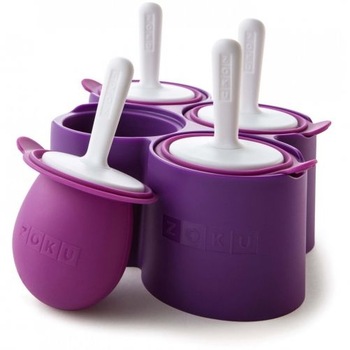 Matrita cu 4 incinte, forma rotunda, Zoku, Mov, Plastic fara BPA Matrita cu 4 incinte, forma rotunda, Zoku, Mov, Plastic fara BPA