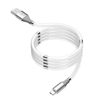 Cablu de date Yesido Magnetic USB Type-C, 2.4A, cu organizator, 1m