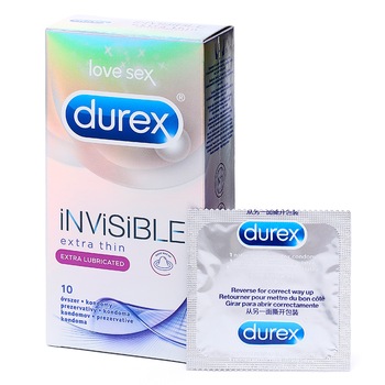 Prezervative Durex Invisible Extra Lubrificated, 10 buc Prezervative Durex Invisible Extra Lubrificated, 10 buc