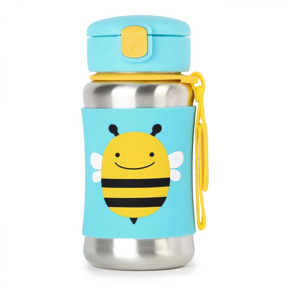 Sticluta din inox cu pai SKIP HOP Albinuta