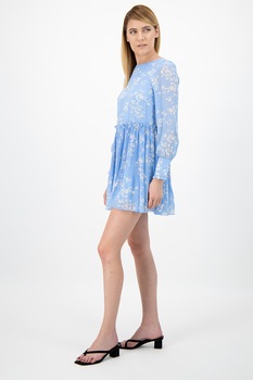 Vero Moda, Rochie mini cu imprimeu floral 1, Albastru lavanda/Alb prafuit Vero Moda, Rochie mini cu imprimeu floral 1, Albastru lavanda/Alb prafuit