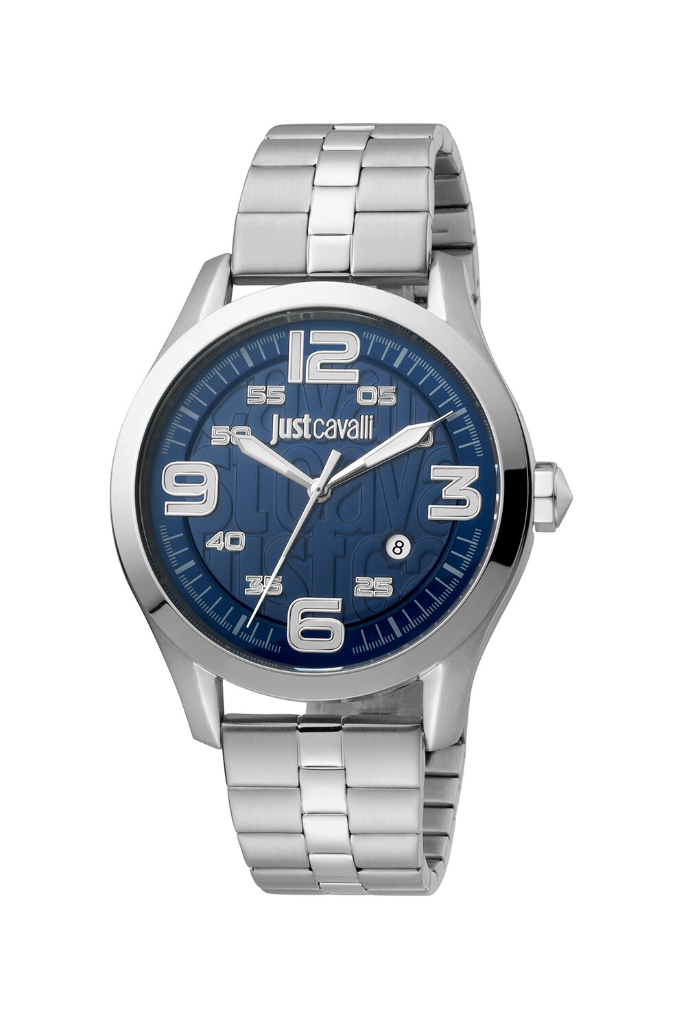JUST CAVALLI, Ceas cu bratara metalica, Argintiu
