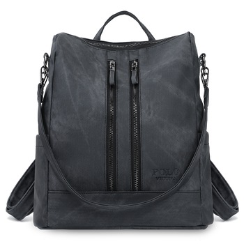 Geanta de piele tip rucsac, Vicuna Polo Rainbow, Negru Geanta de piele tip rucsac, Vicuna Polo Rainbow, Negru