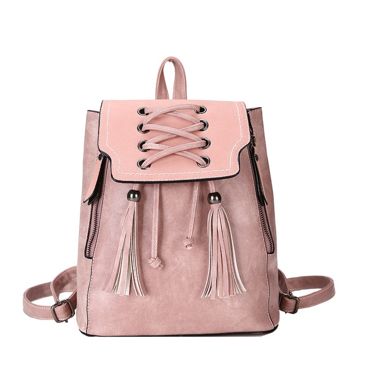 Geanta de piele tip rucsac, Vicuna Polo Qawwali, Cenusa De Trandafir