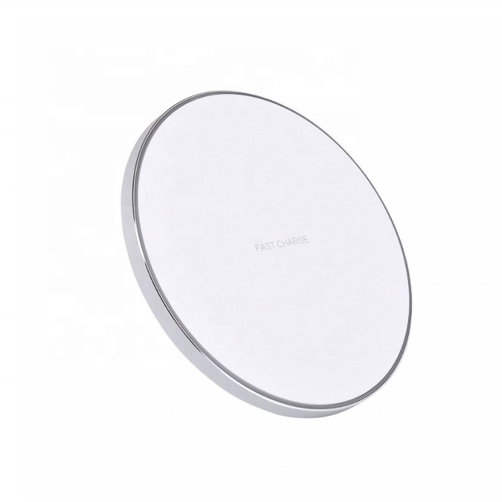 Gyorstöltő vezeték nélküli töltő, QI Pad, Drop and Charge, gyors vezeték nélküli töltés mobiltelefonokhoz, FEHÉR