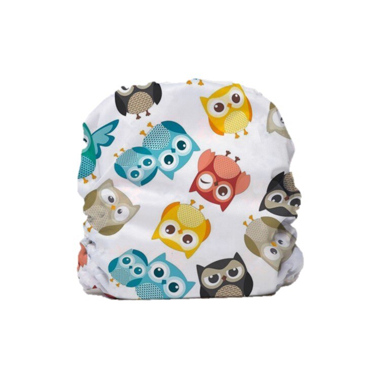Scutec textil refolosibil Bubble Bums, cu buzunar, marime universala - Bufnite