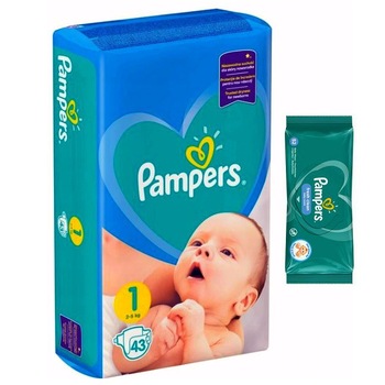Pachet Scutece Pampers Active Baby Giant Pack, Nr. 1, 2-5 kg, 43 Buc si Servetele Pampers 52 Buc Pachet Scutece Pampers Active Baby Giant Pack, Nr. 1, 2-5 kg, 43 Buc si Servetele Pampers 52 Buc