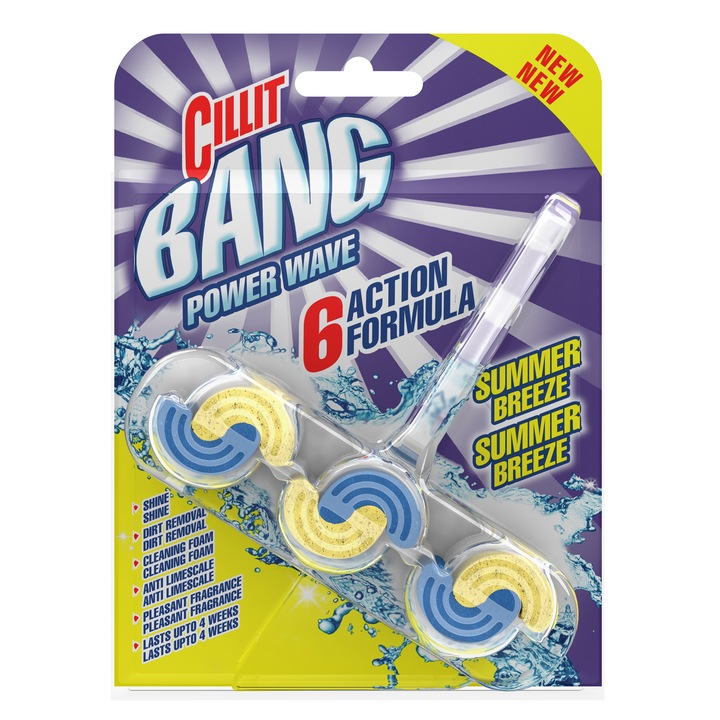 Odorizant WC Cillit Bang Wave Block Summer Breeze