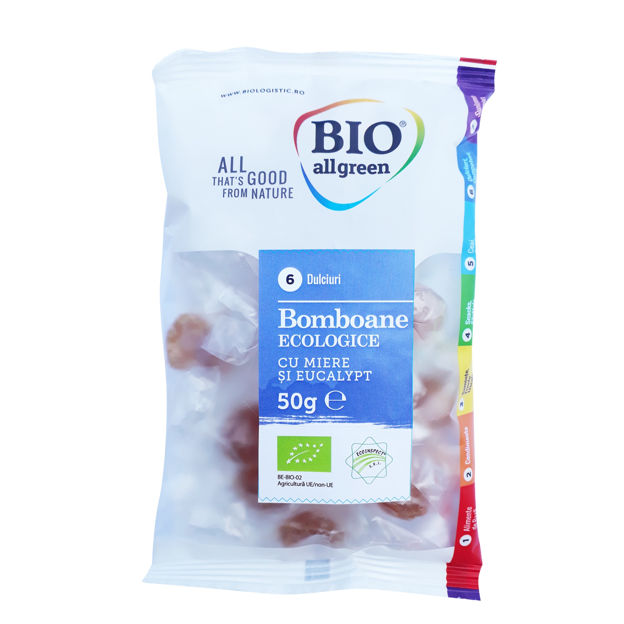 Bomboane Eco cu miere si eucalipt 50 g