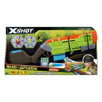 Blaster Crossbow Bugs attack X-Shot cu 2 gandaci, 12 cartuse Blaster Crossbow Bugs attack X-Shot cu 2 gandaci, 12 cartuse