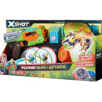 Blaster cu tragere Rapida cu 2 gandaci,12 cartuse Blaster cu tragere Rapida cu 2 gandaci,12 cartuse