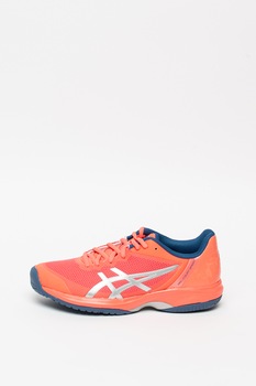 Asics, Pantofi cu insertii din plasa, pentru tenis Gel-Court Speed, Roz somon/Argintiu, 6 Asics, Pantofi cu insertii din plasa, pentru tenis Gel-Court Speed, Roz somon/Argintiu, 6