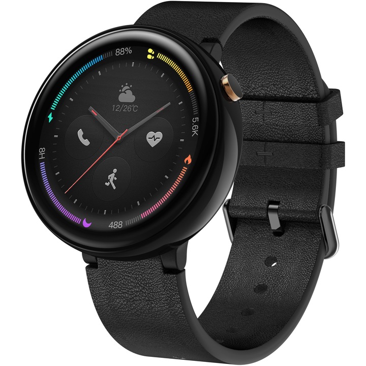 Ceas smartwatch Amazfit Nexo, Ceramic Black