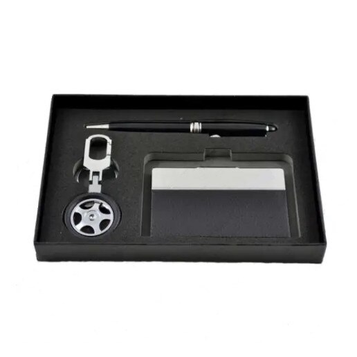 Set cadou alcatuit din 3 piese – Breloc, portcard si pix