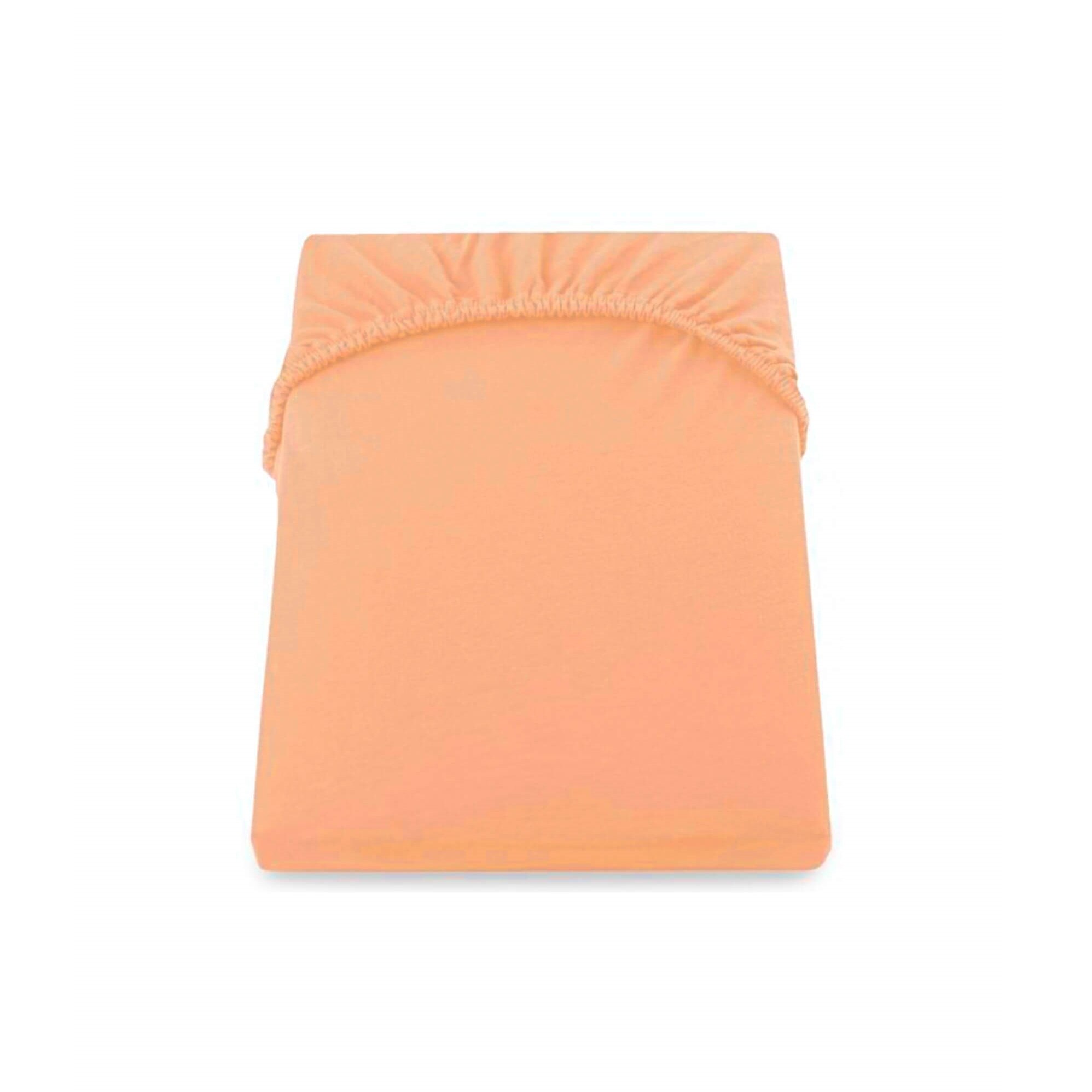 Cearceaf de pat cu elastic Mally Home Yuny , 160 x 200 + 25 cm, Bumbac, Portocaliu