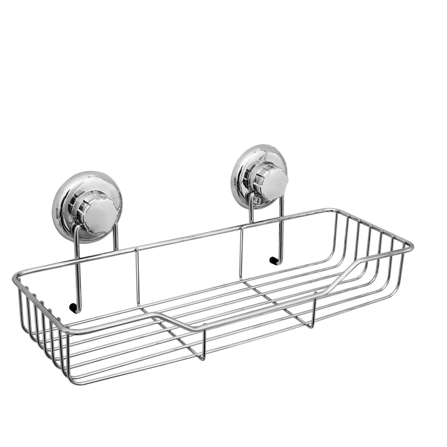 Etajera baie ShowerRack Megalock, cu ventuza din otel cromat, Tatkraft, sustinere 16kg
