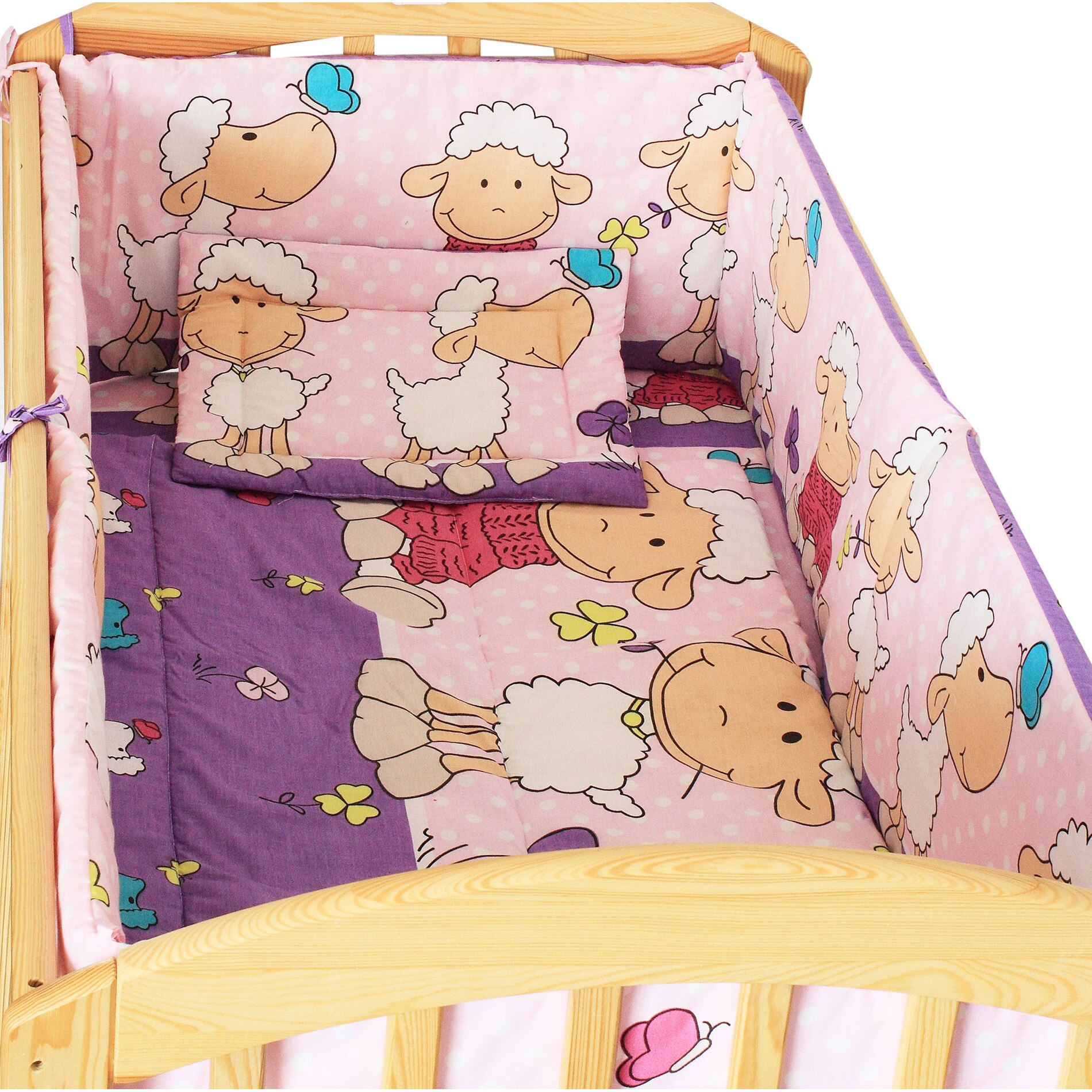 Set 2 aparatoare laterale 180 x 30 cm, oite mov