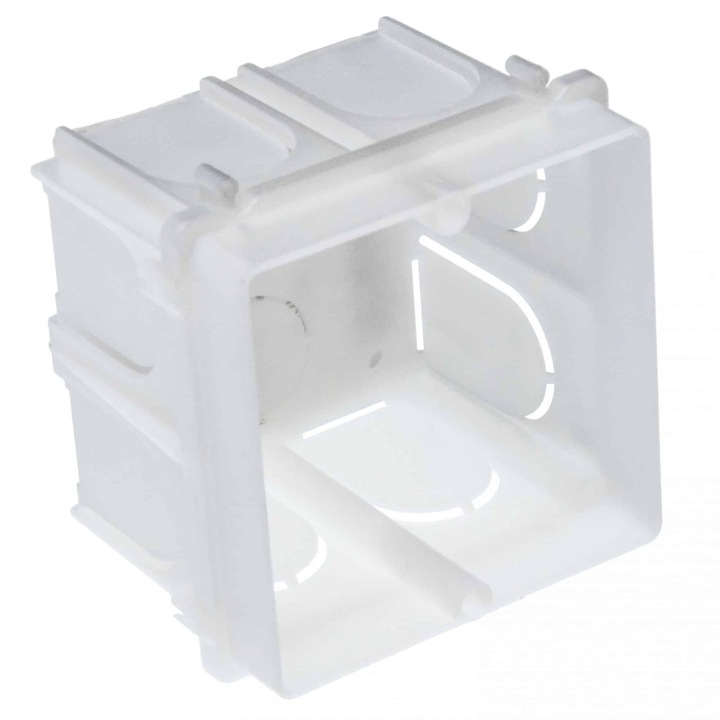 Doza aparat Mono Electric SERIA M, incastrata tencuiala, 2 module, alb