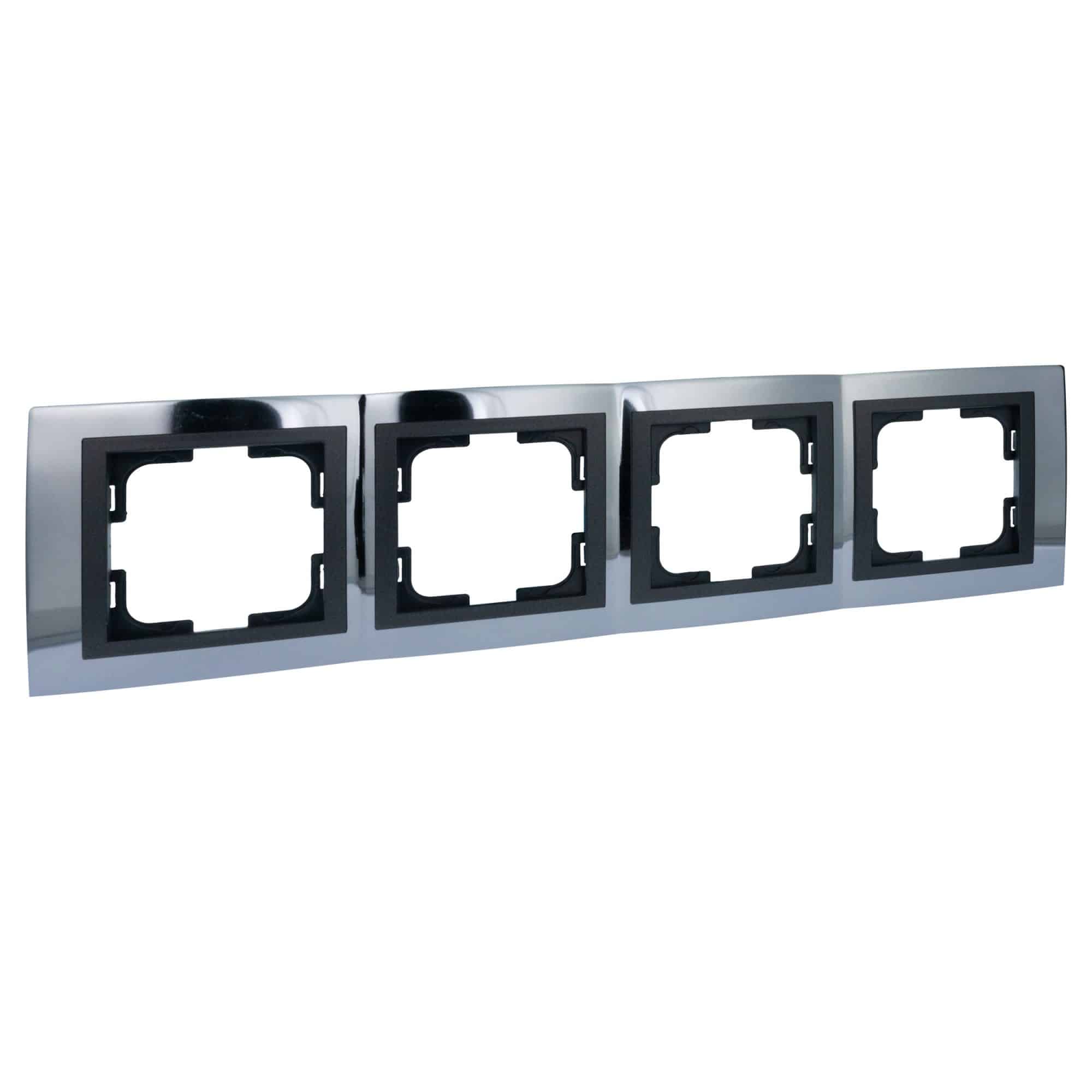 Rama Mono Electric CHROME, 4 module, fume