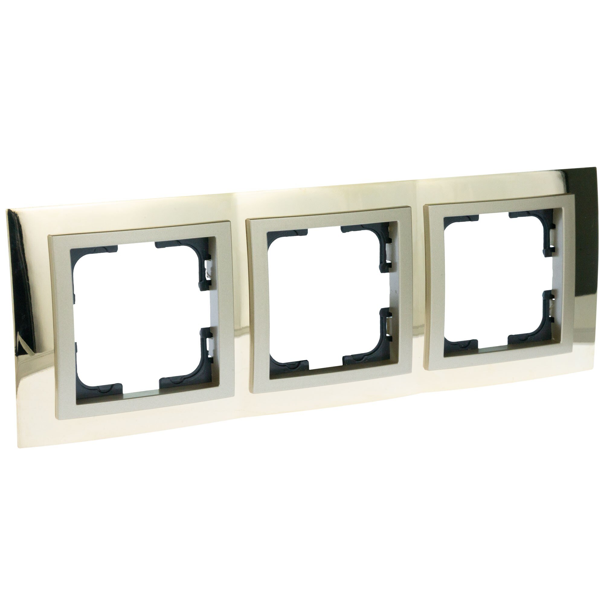 Rama Mono Electric CHROME, 3 module, gold