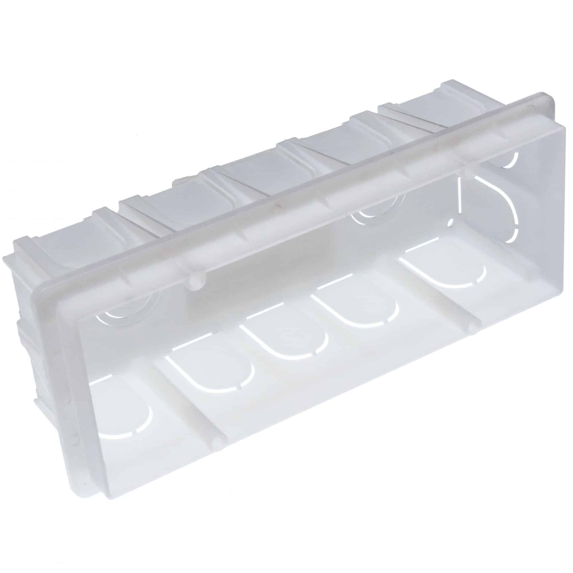 Doza aparat Mono Electric SERIA M, incastrata tencuiala, 7 module, alb