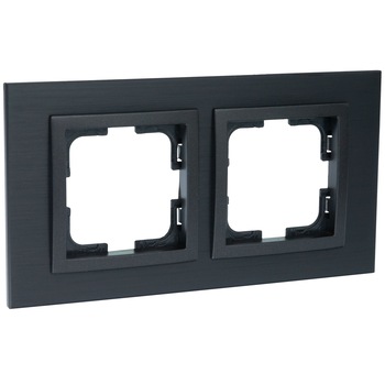 Rama Mono Electric STYLE ALUMINIU, 2 module, fume Rama Mono Electric STYLE ALUMINIU, 2 module, fume