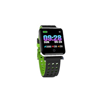 Bratara Fitness, Smart Bracelet, M19, Negru/Verde Bratara Fitness, Smart Bracelet, M19, Negru/Verde
