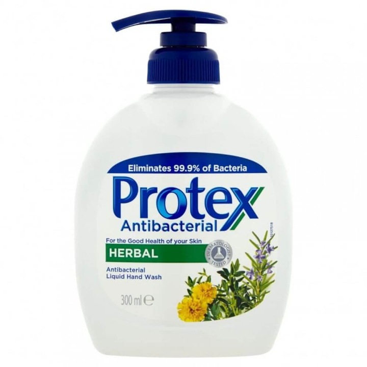 Sapun Lichid Antibacterial PROTEX Herbal, 300 ml, cu Pompita, Cu Extract din Plante