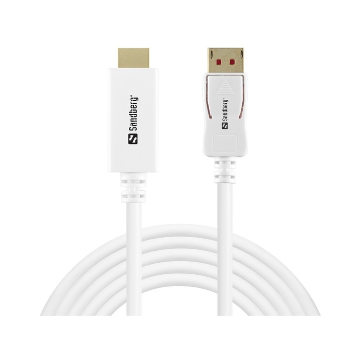 DisplayPort 1.4 към HDMI кабел SANDBERG SNB-509-16, 4K@60Hz, 2.0 м