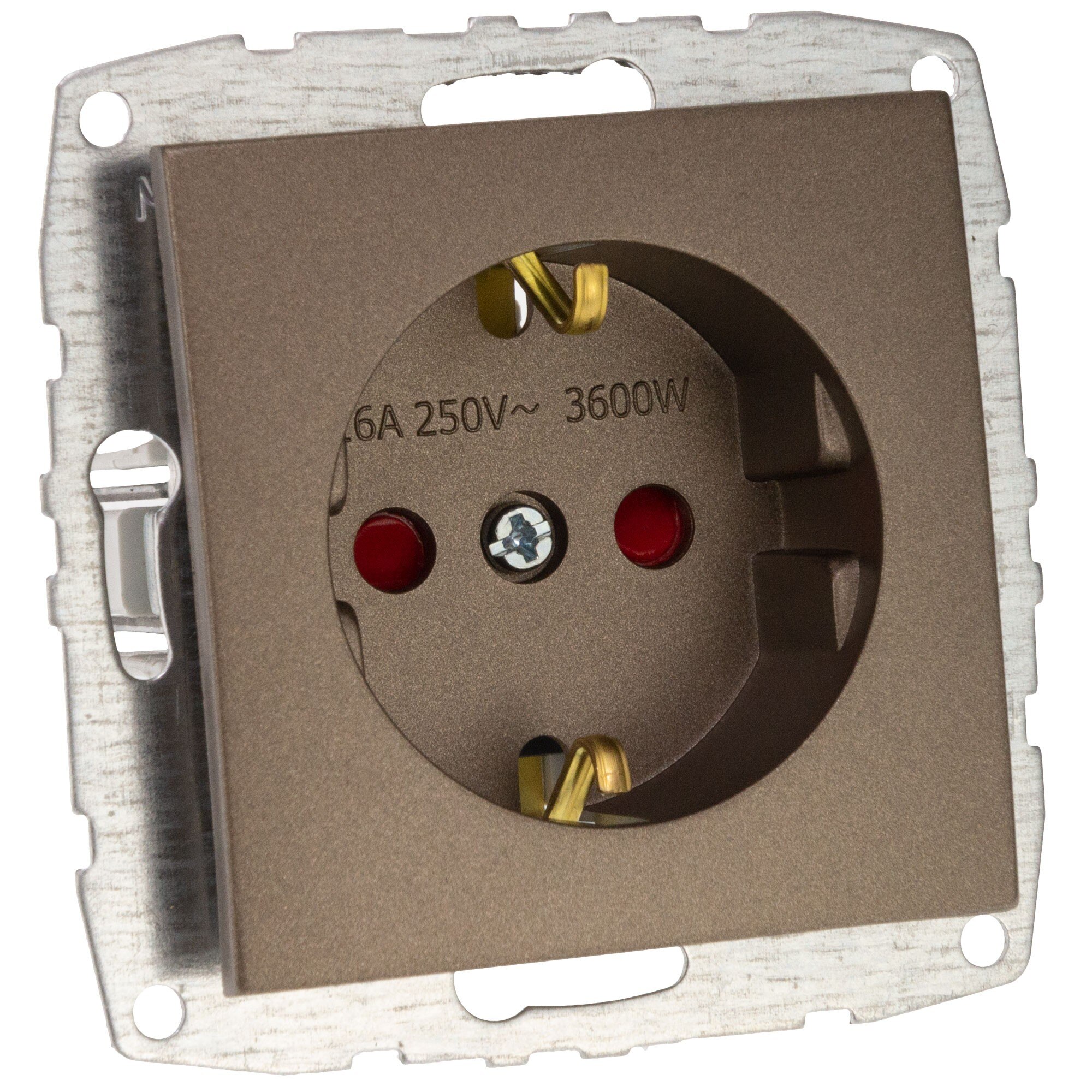 Mecanism Priza cu CP Mono Electric, protectie copii, 16A, light fume