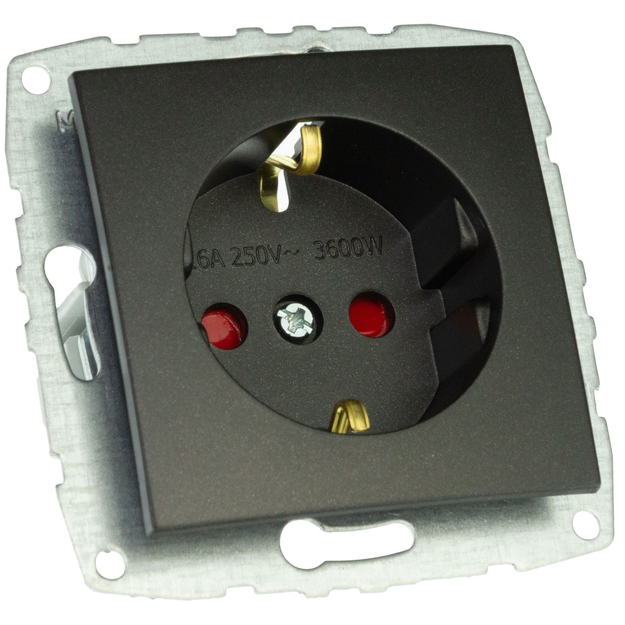 Mecanism Priza cu CP Mono Electric, protectie copii, 16A, fume