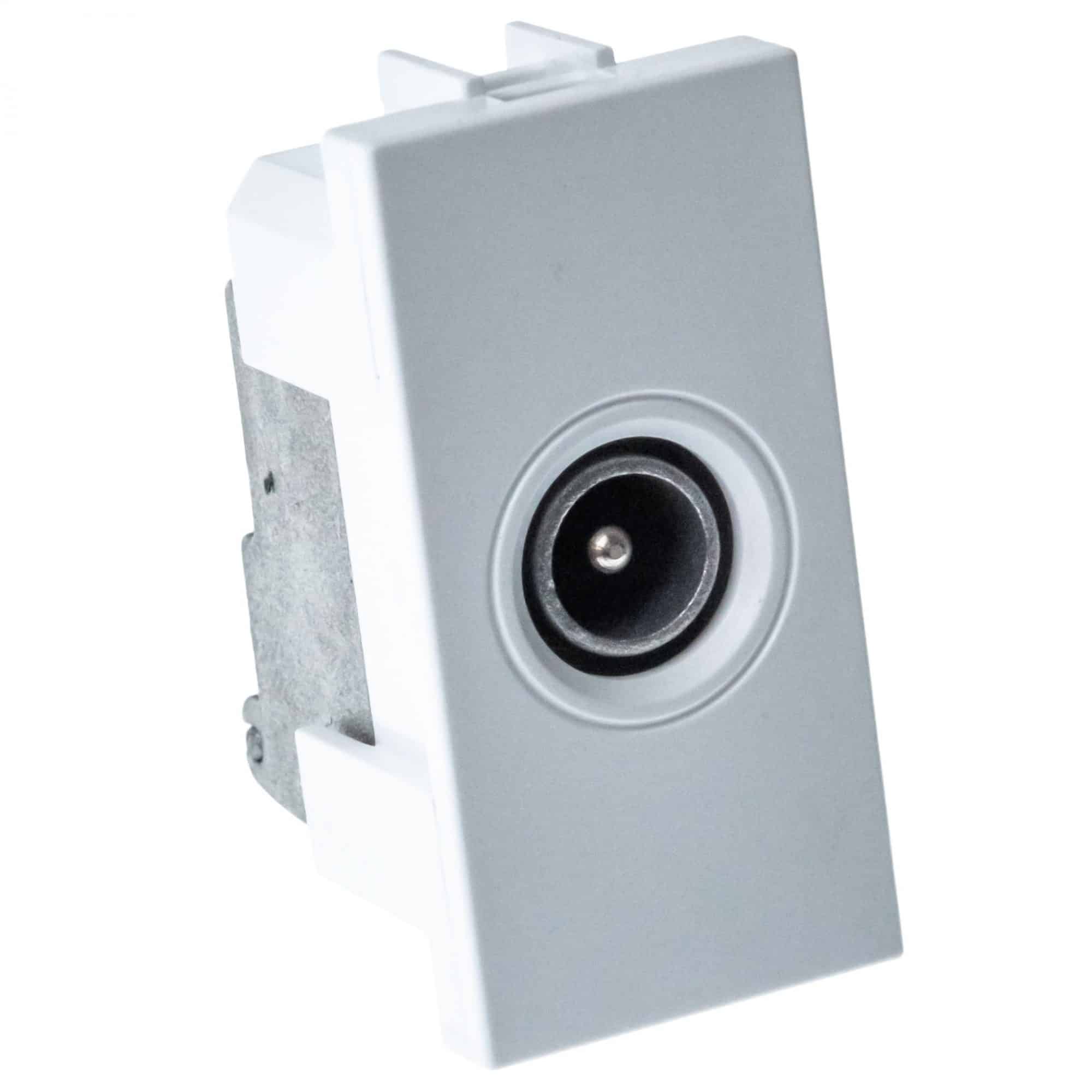 Priza TV Mono Electric SERIA M, 20 dB, 1 modul, alb