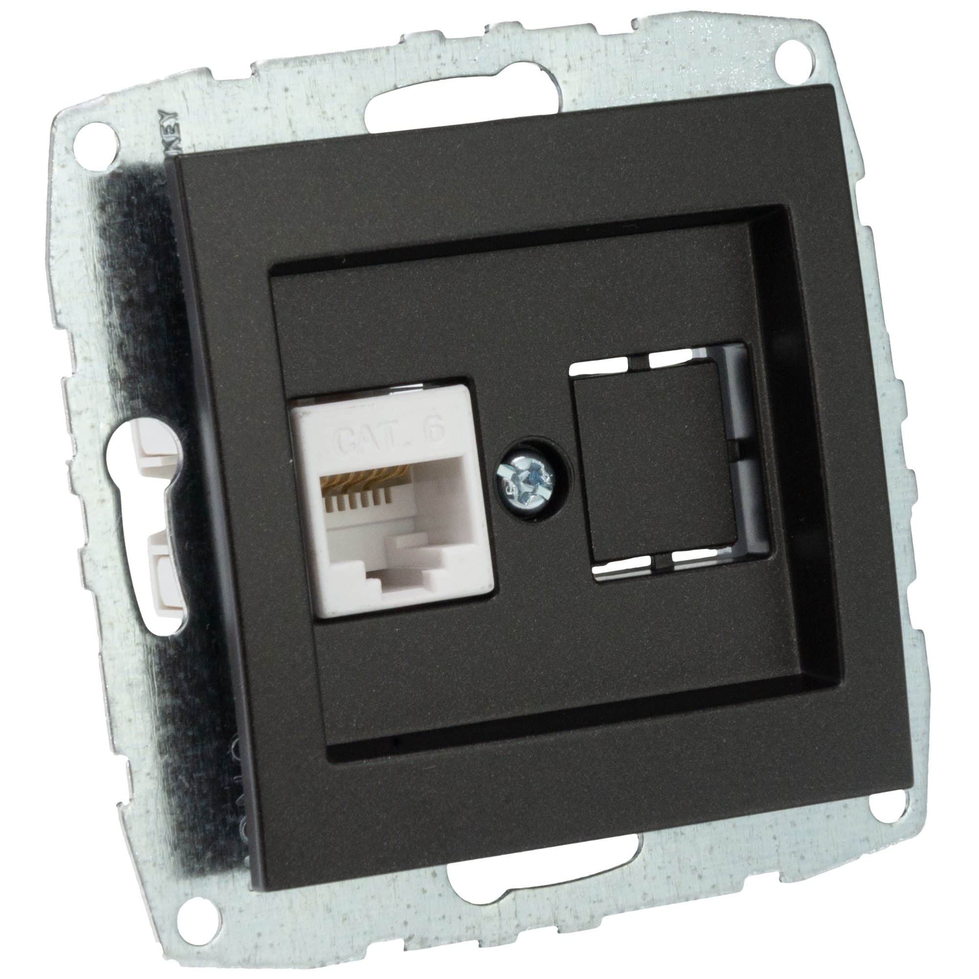 Mecanism Priza date RJ45 Mono Electric, CAT6, fume