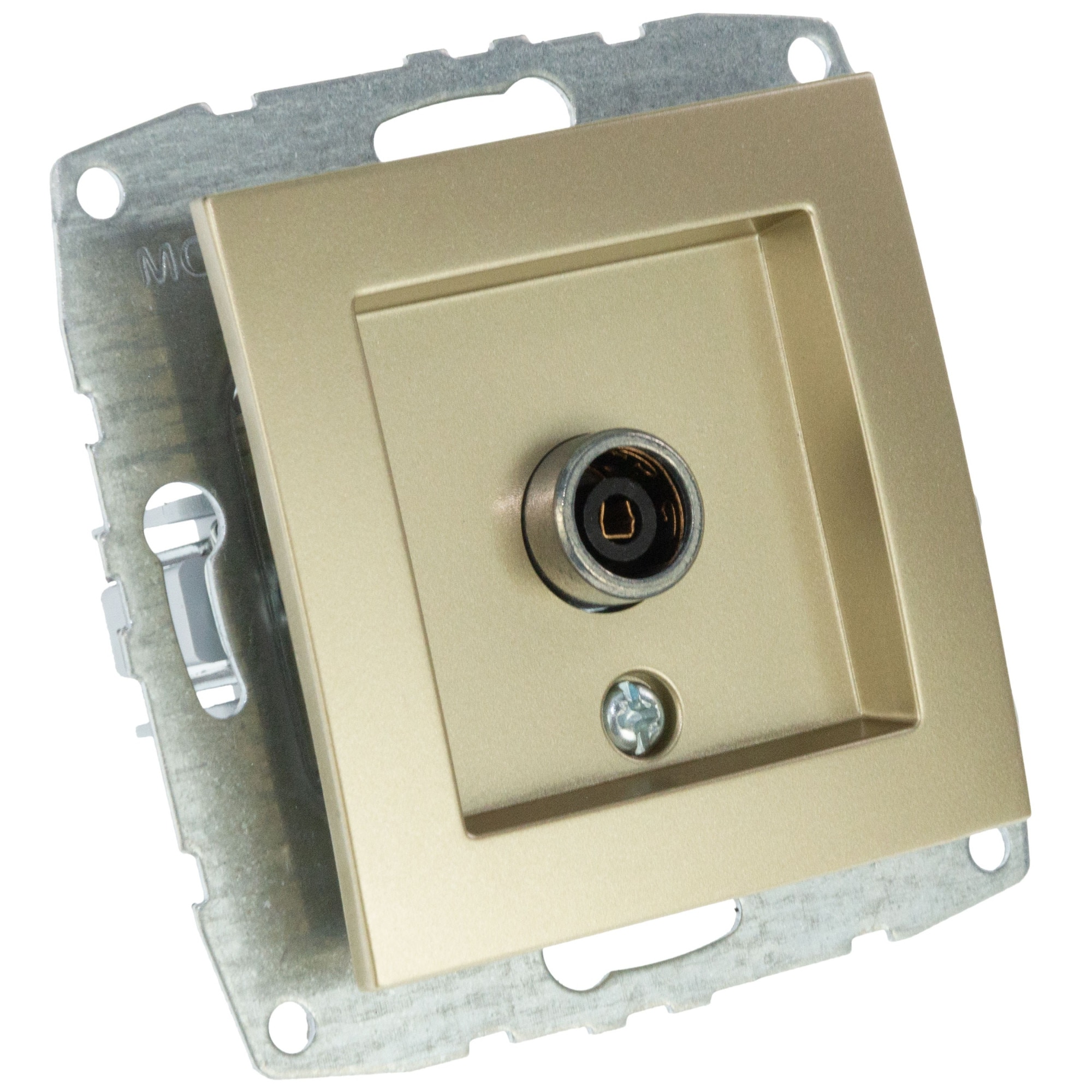 Mecanism Priza TV Mono Electric, de capat, 8dB-12dB-18dB-20dB, titanium