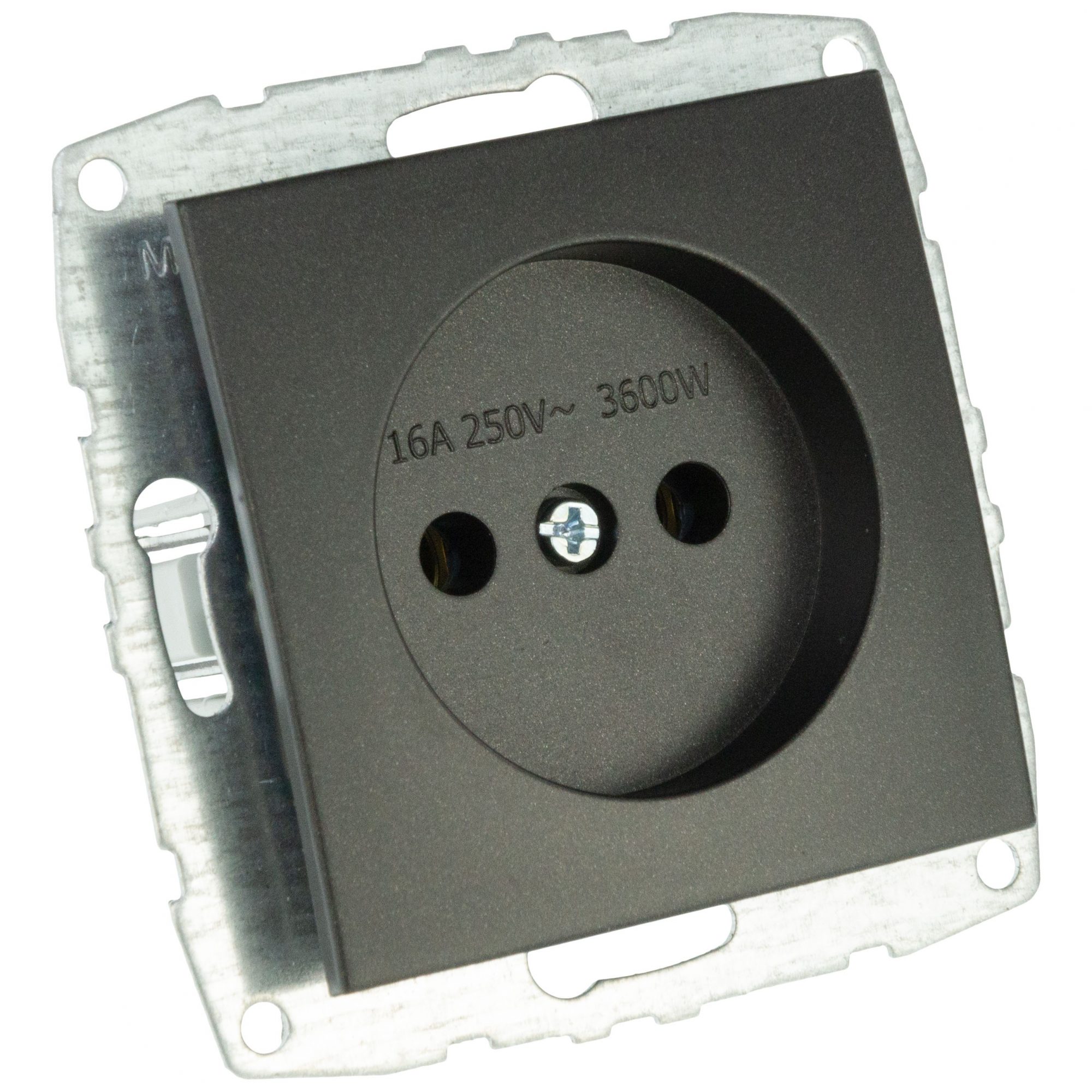 Mecanism Priza fara protectie copii Mono Electric, 16A, fume