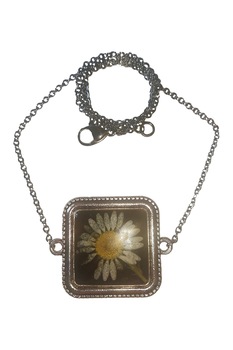 Colier din flori naturale, Delirium, unicat, otel inoxidabil, 55 cm Colier din flori naturale, Delirium, unicat, otel inoxidabil, 55 cm