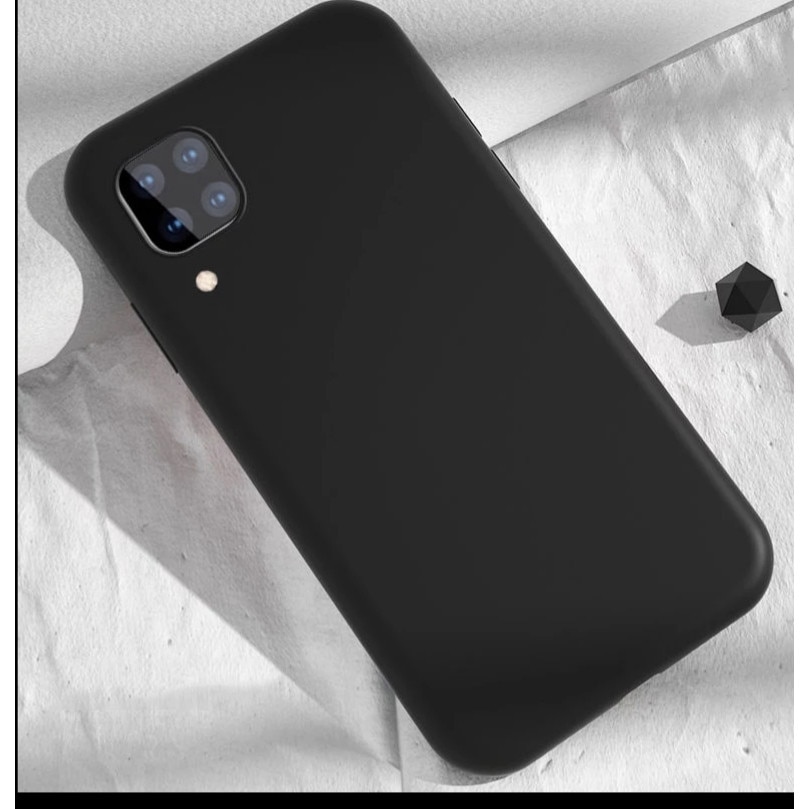 Husa silicon antisoc cu microfibra in interior compatibila cu Huawei P40 Lite Negru