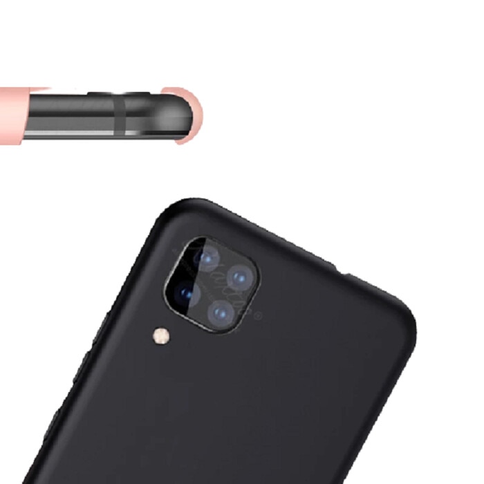Husa silicon antisoc cu microfibra in interior compatibila cu Huawei P40 Lite Negru