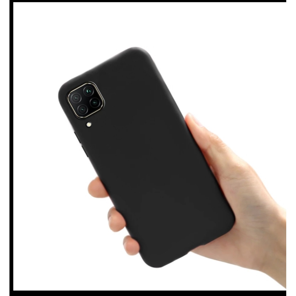 Husa silicon antisoc cu microfibra in interior compatibila cu Huawei P40 Lite Negru