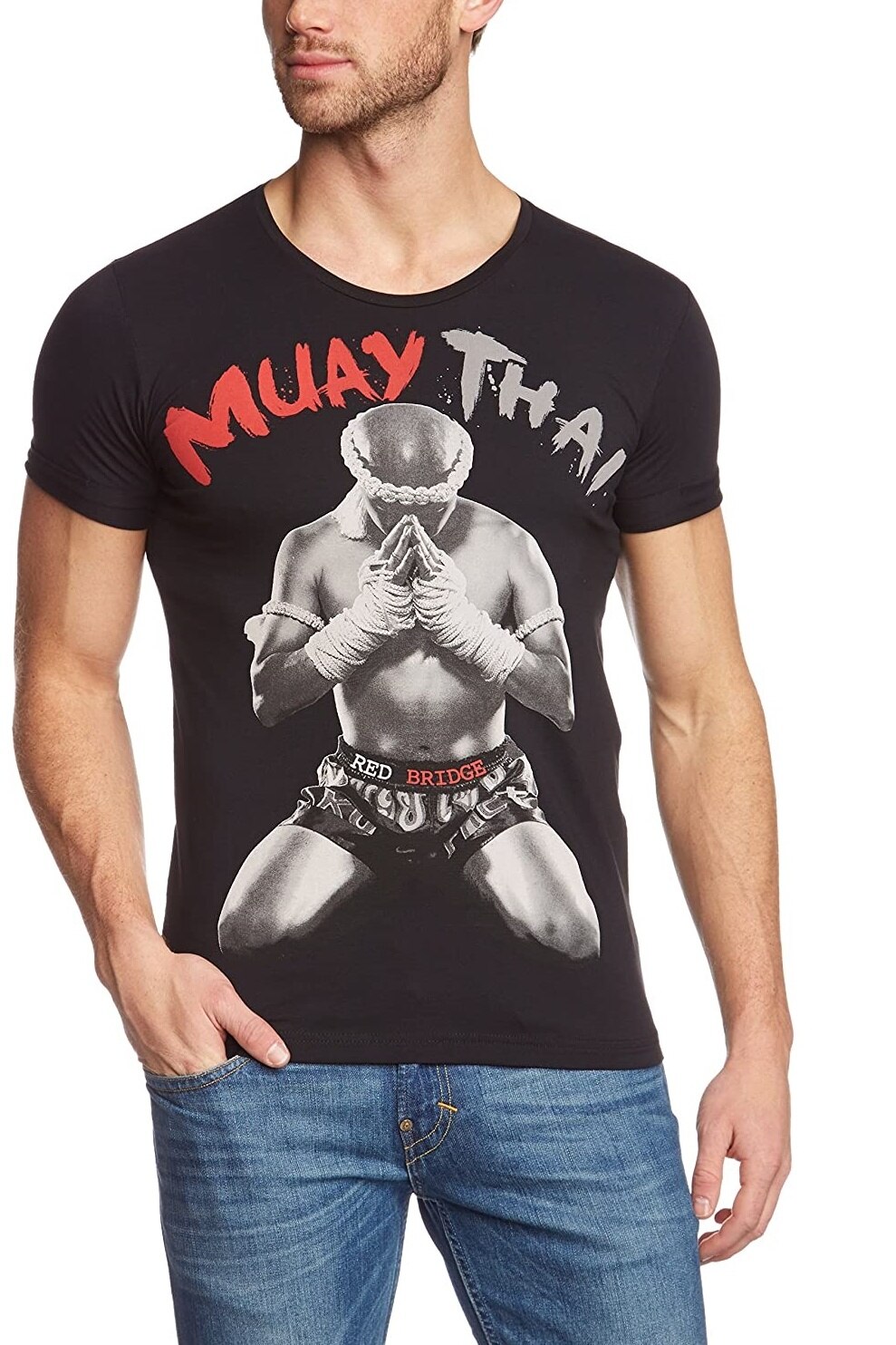 Tricou, Red Bridge, Negru/Gri, XL EU