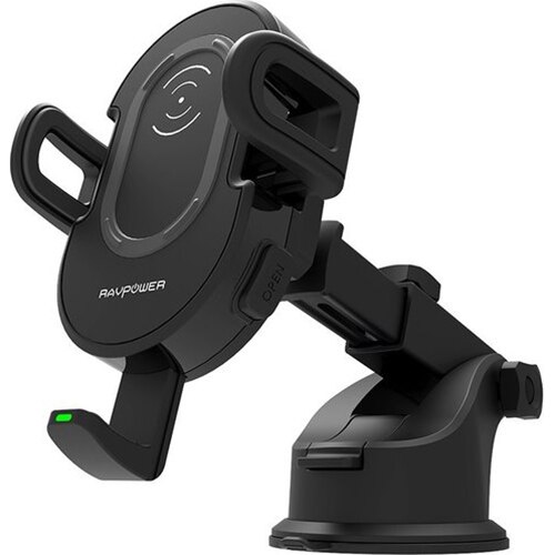 Incarcator auto wireless cu suport RAVPower RP-SH007, Negru