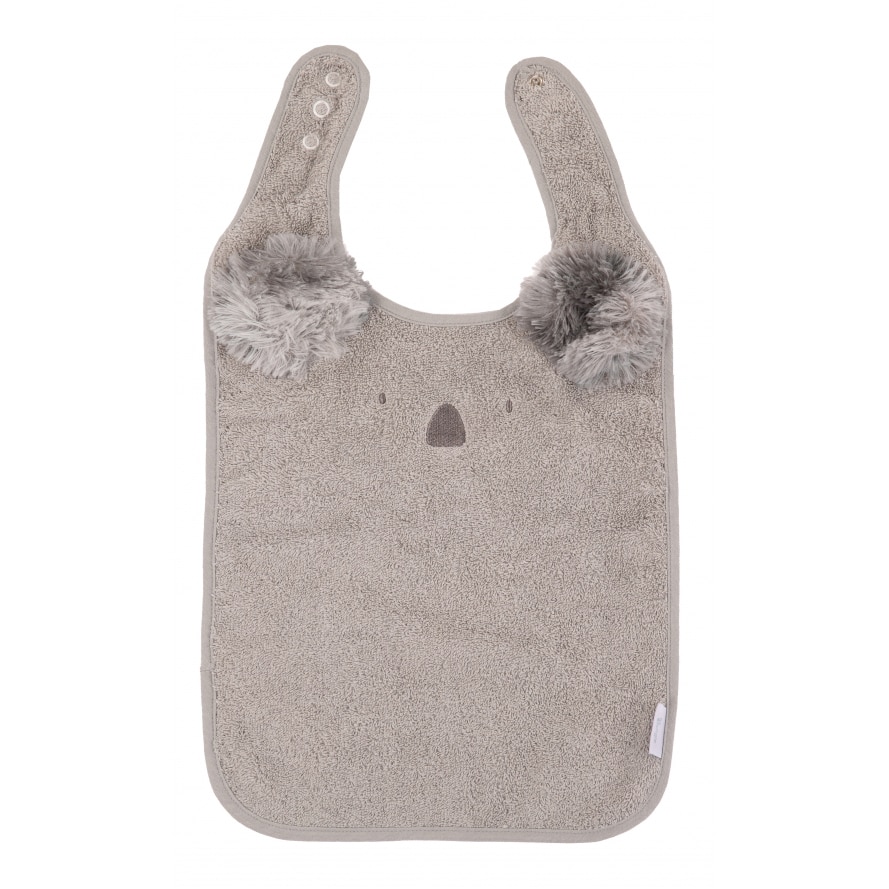 Baveta BO Jungle din bumbac organic, Urs Koala, Gri