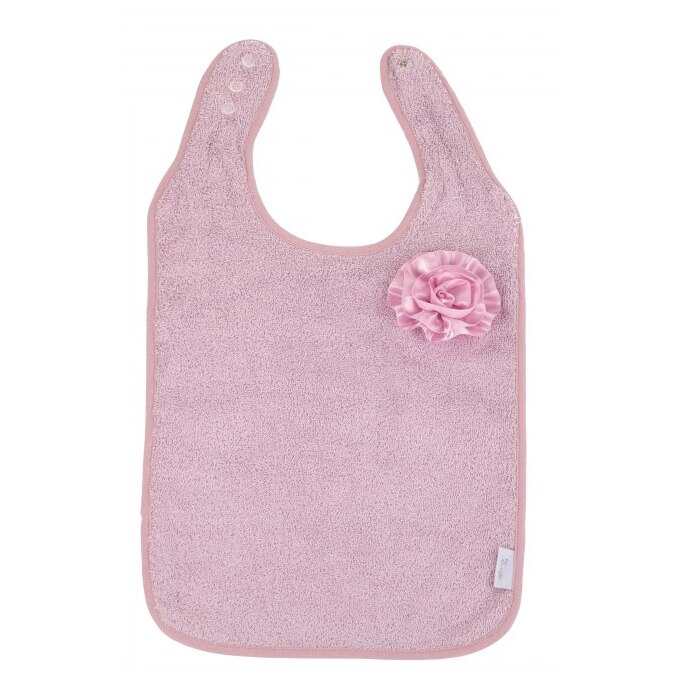 Baveta BO Jungle din bumbac organic, Floare, Roz