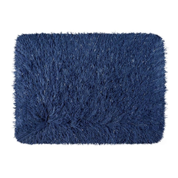 Covor de dormitor, shaggy, albastru, 60x90 cm