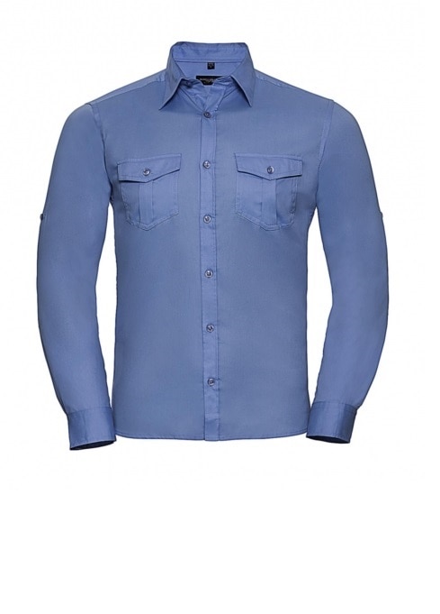 Camasa Roll Sleeve, barbati, albastra, L