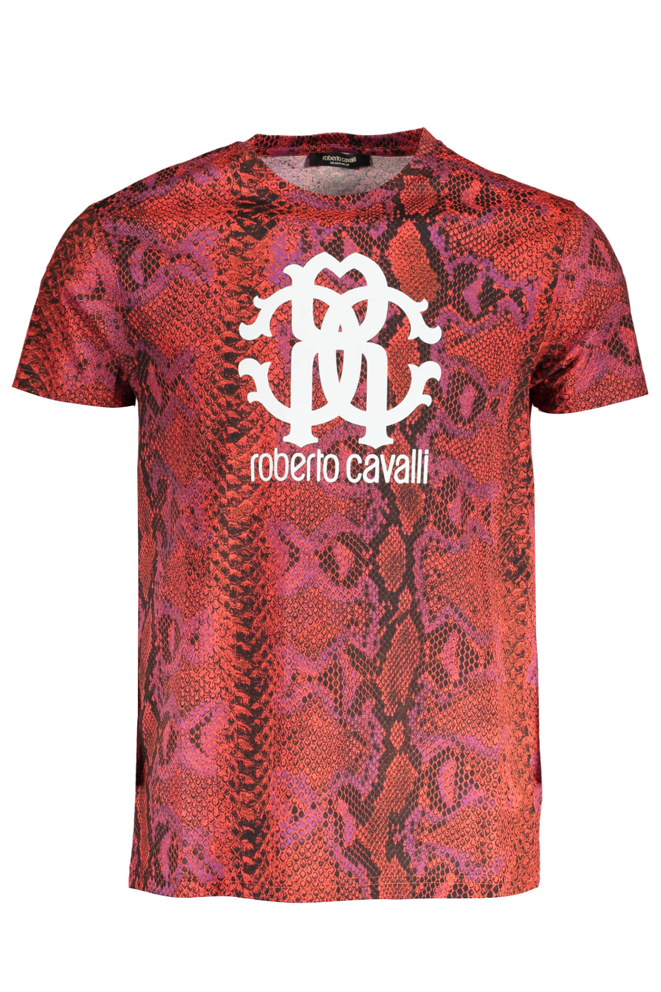 Tricou Barbati, ROBERTO CAVALLI, 9101662, Logo, Rosu, Rosu