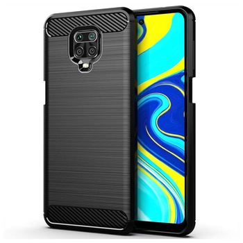 Husa Xiaomi Redmi Note 9S / Note 9 Pro TPU Carbon Black Husa Xiaomi Redmi Note 9S / Note 9 Pro TPU Carbon Black