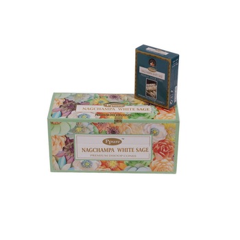 Set 12 cutii conuri parfumate, Ppure, Blanca Salvia Set 12 cutii conuri parfumate, Ppure, Blanca Salvia