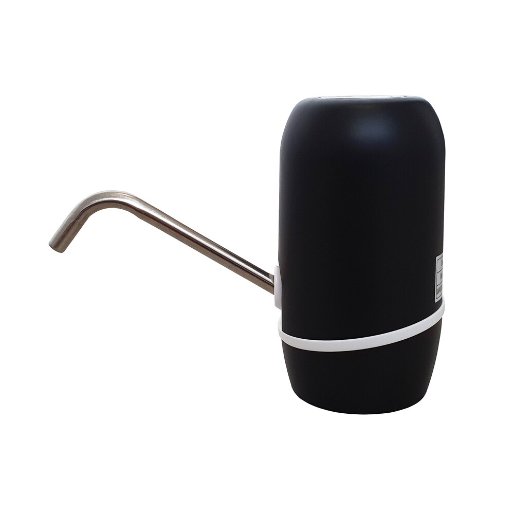 Pompa electrica pentru bidon de apa, Incarcare prin USB, indicator LED pentru baterie, sticle pana la 20 de litri, Negru