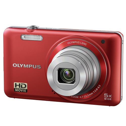 Aparat foto digital Olympus VG-130, 14.0 MP, Red + card SD 4GB +